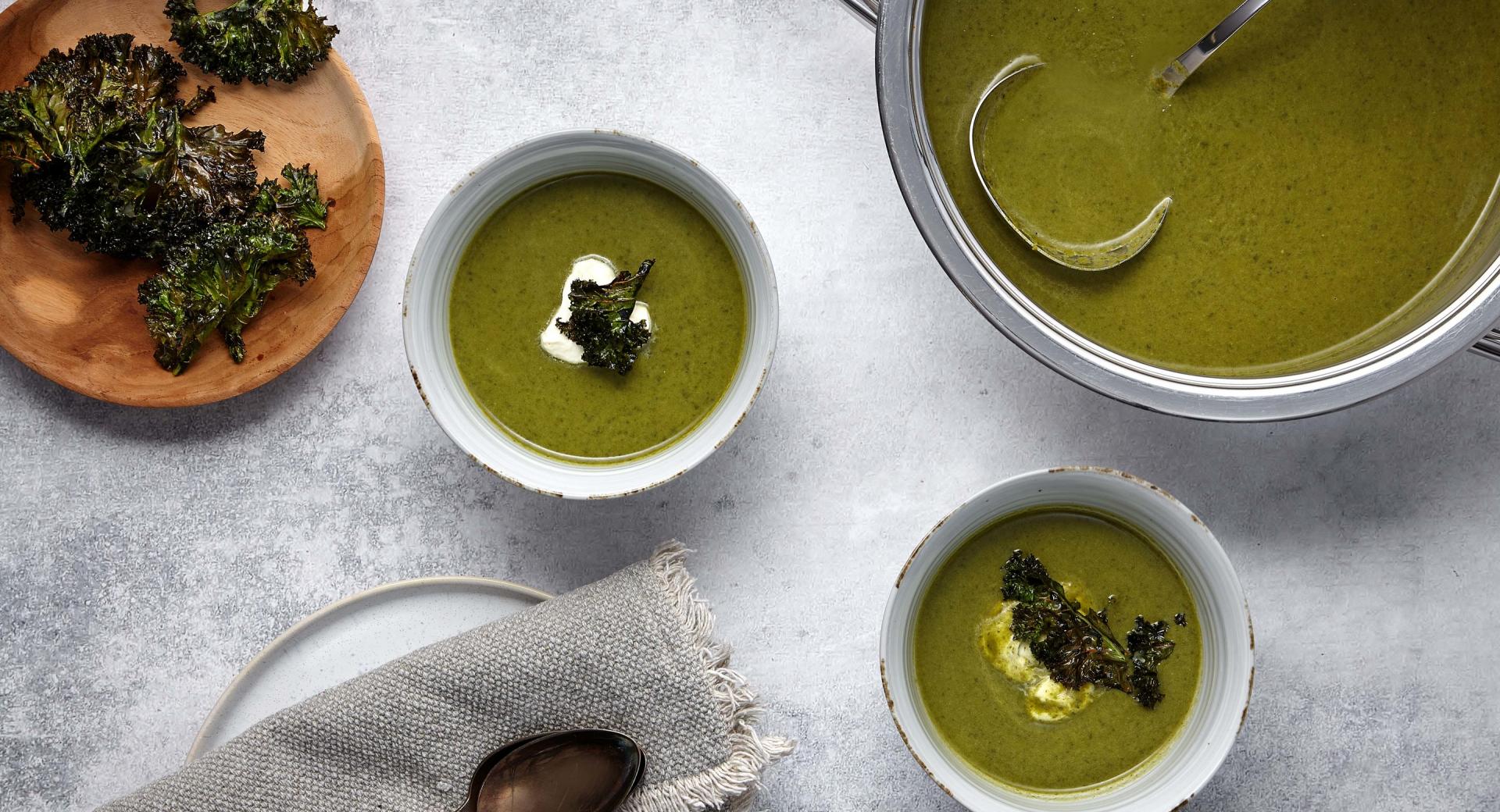 Zuppa di cavolo con spinaci