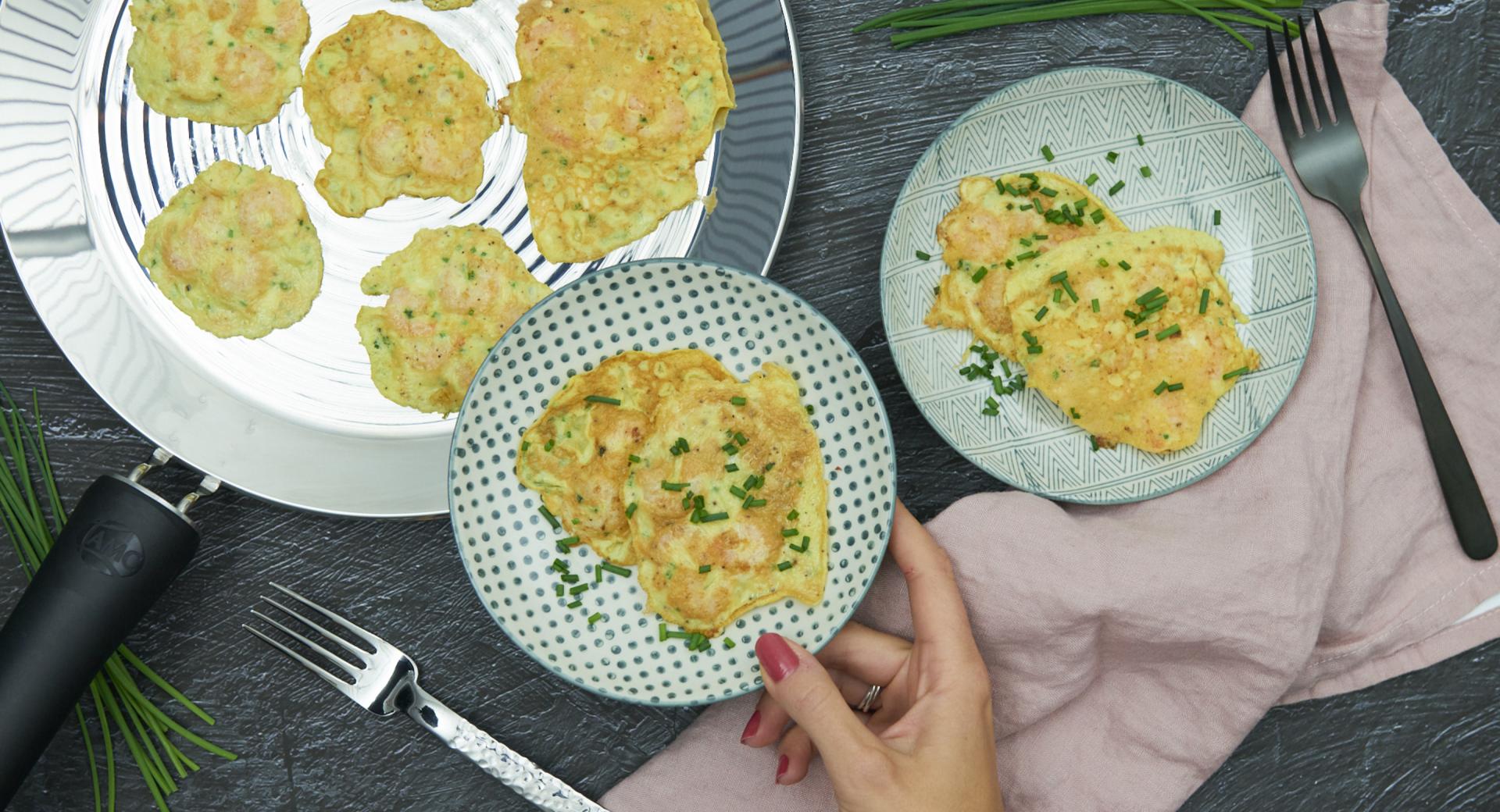 Omelette di gamberetti