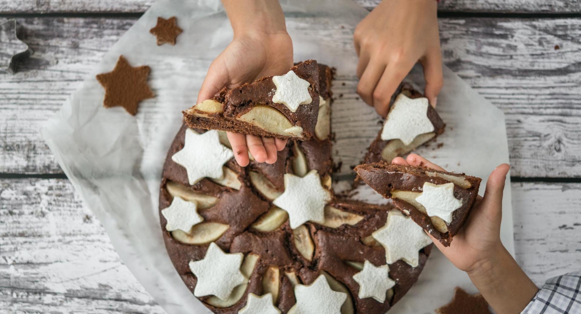 Torta al cioccolato con mele