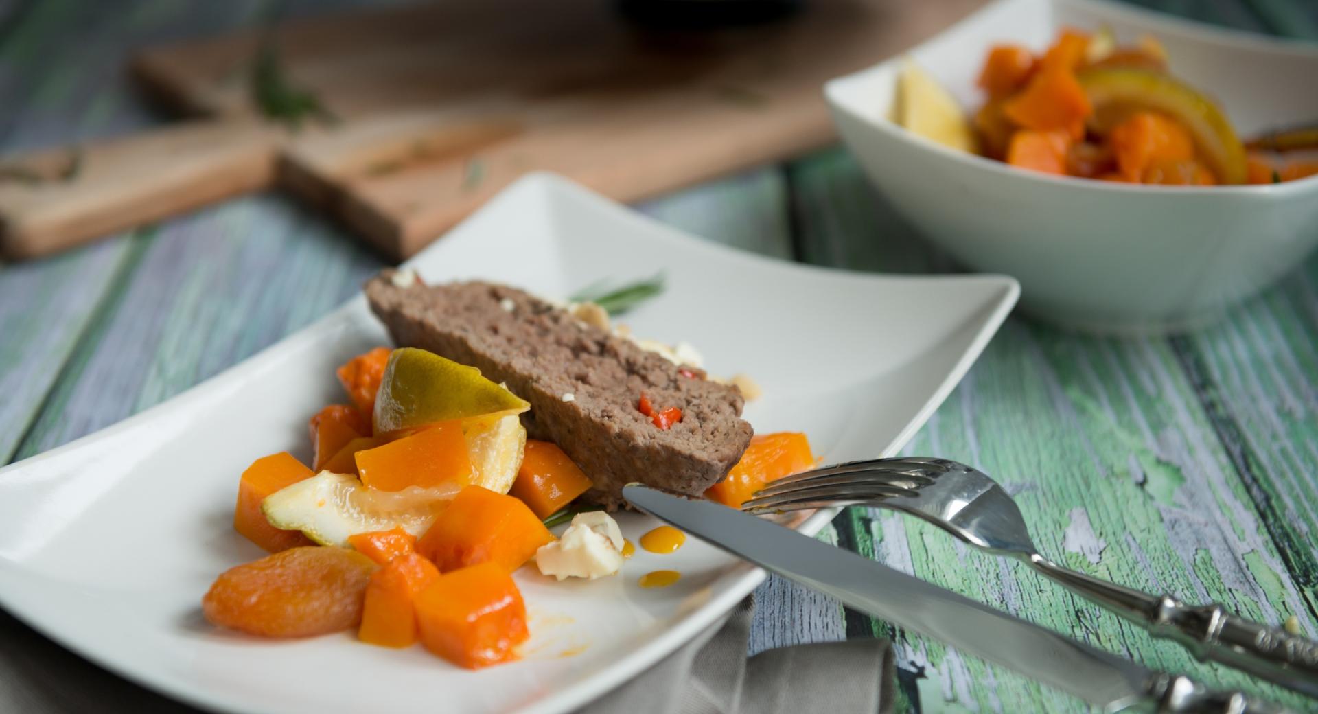 Polpettone con chutney di zucca