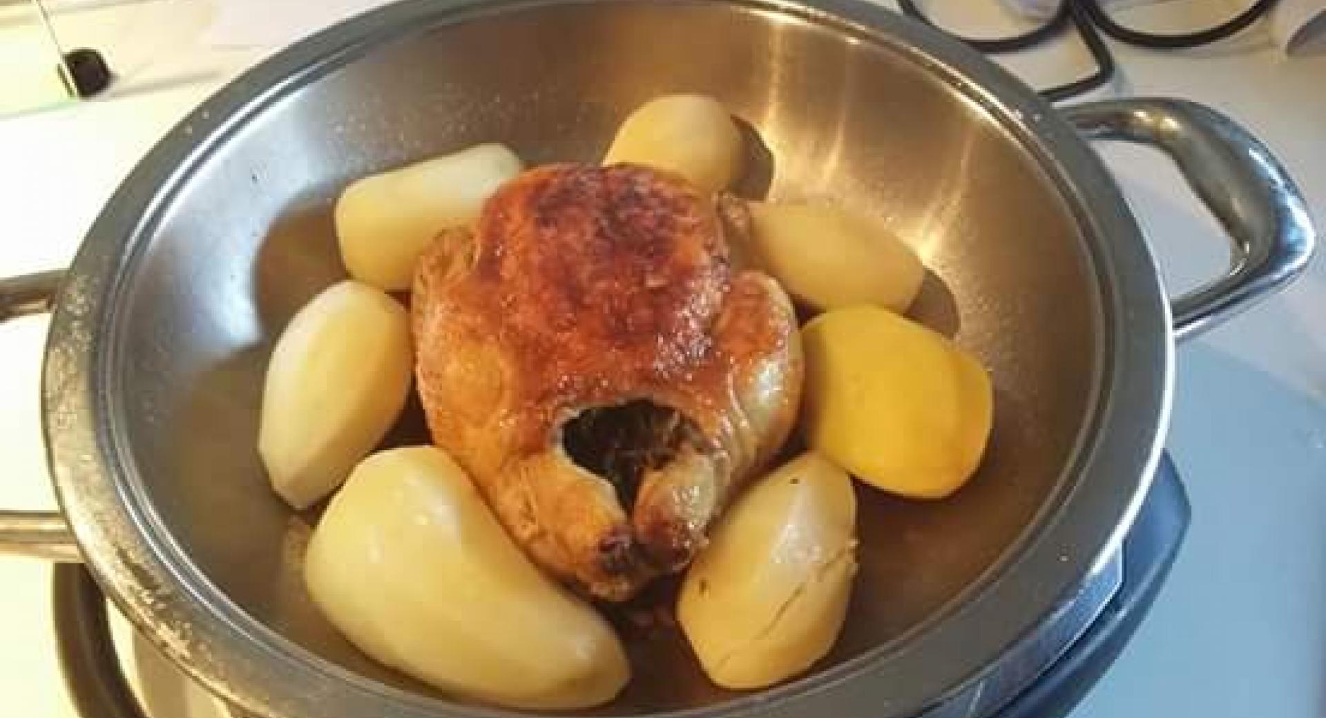 POLLO ARROSTO CON PATATE