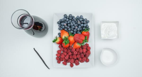 Disporre gli ingredienti sul piano.