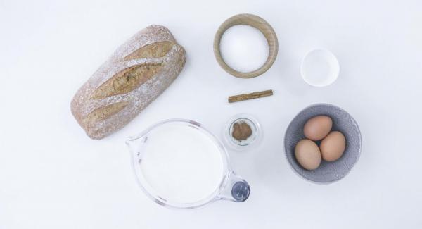 Disporre tutti gli ingredienti sul piano.