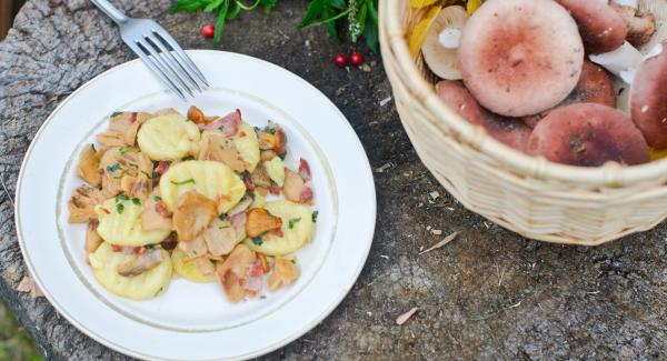 Gnocchi con porcini e castagne