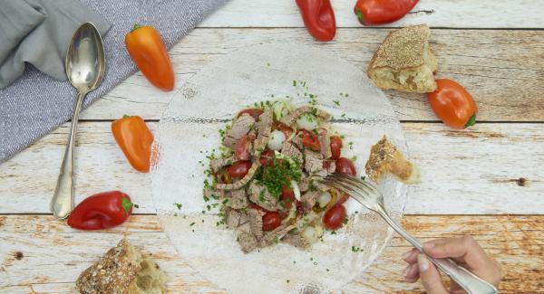 Straccetti di manzo in insalata