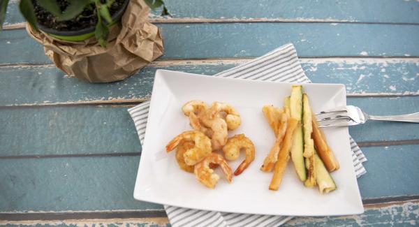 Tempura di gamberi e verdure