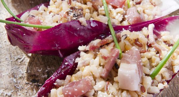 Risotto radicchio e speck