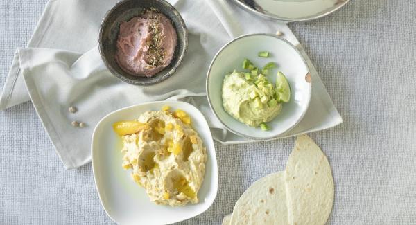 Trio di hummus