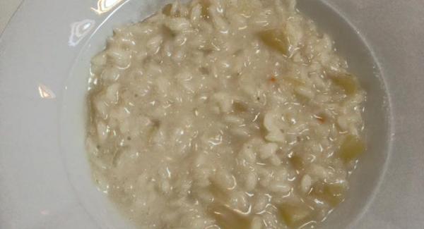 Risotto al prosecco, mele e taleggio